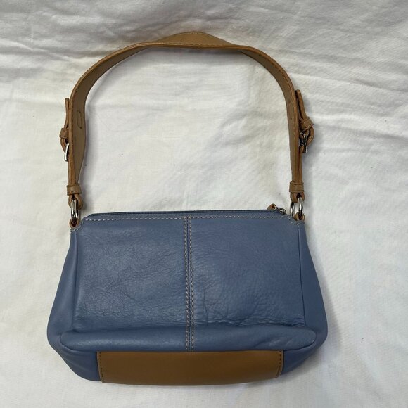Retro St. Johns Bay Genuine Leather Small y2k Shoulder Bag With Zip Pocket - Picture 2 of 14
